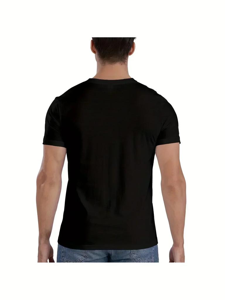 FireHouse Band Graphic T-Shirt for Adults Black Casual Tee with Bold Flame House Band Member Print Short Sleeve Round Neck