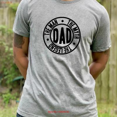Pai O Homem Mito Lenda Presentes Dia dos Pais camisa masculina marido T camiseta vintage Lavada Versátil gráfica Casual Confortável