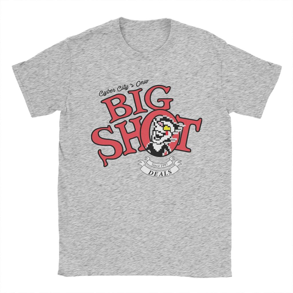 DRINK BIG SHOt Deltarune Men T Shirts Unique Tees Short Sleeve Round Collar T-Shirts Pure Cotton Gift Clothing