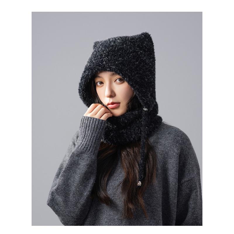 Korean Cute Ear Design Winter Warm Neck Scarf For Women