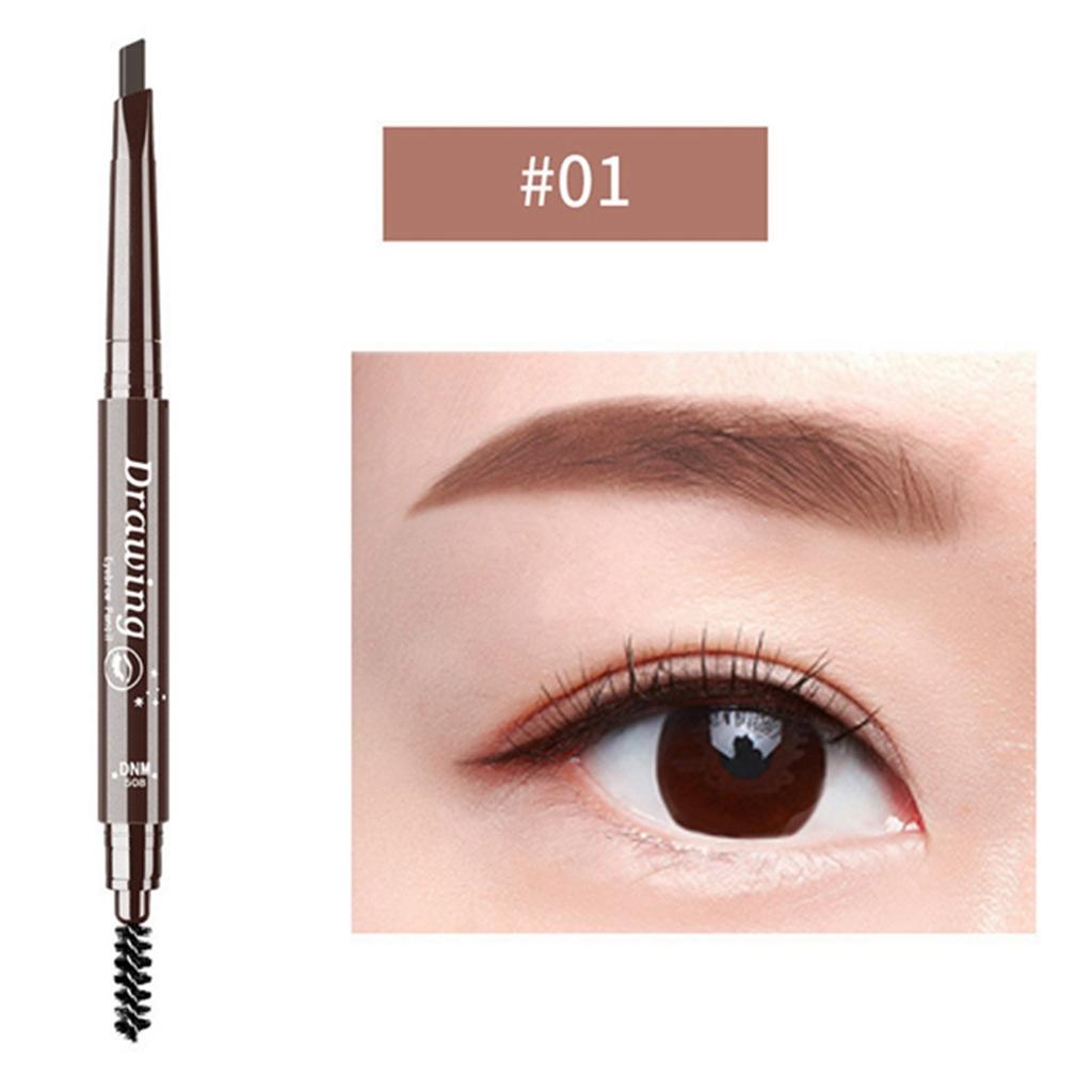 -Headed Hard Brow Pen And Sweat-proof Automatic Rotating Brow Pen