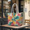 Colorful Swirl Print Tote Bag Large Capacity Daily Casual Shoulder Bag for Women