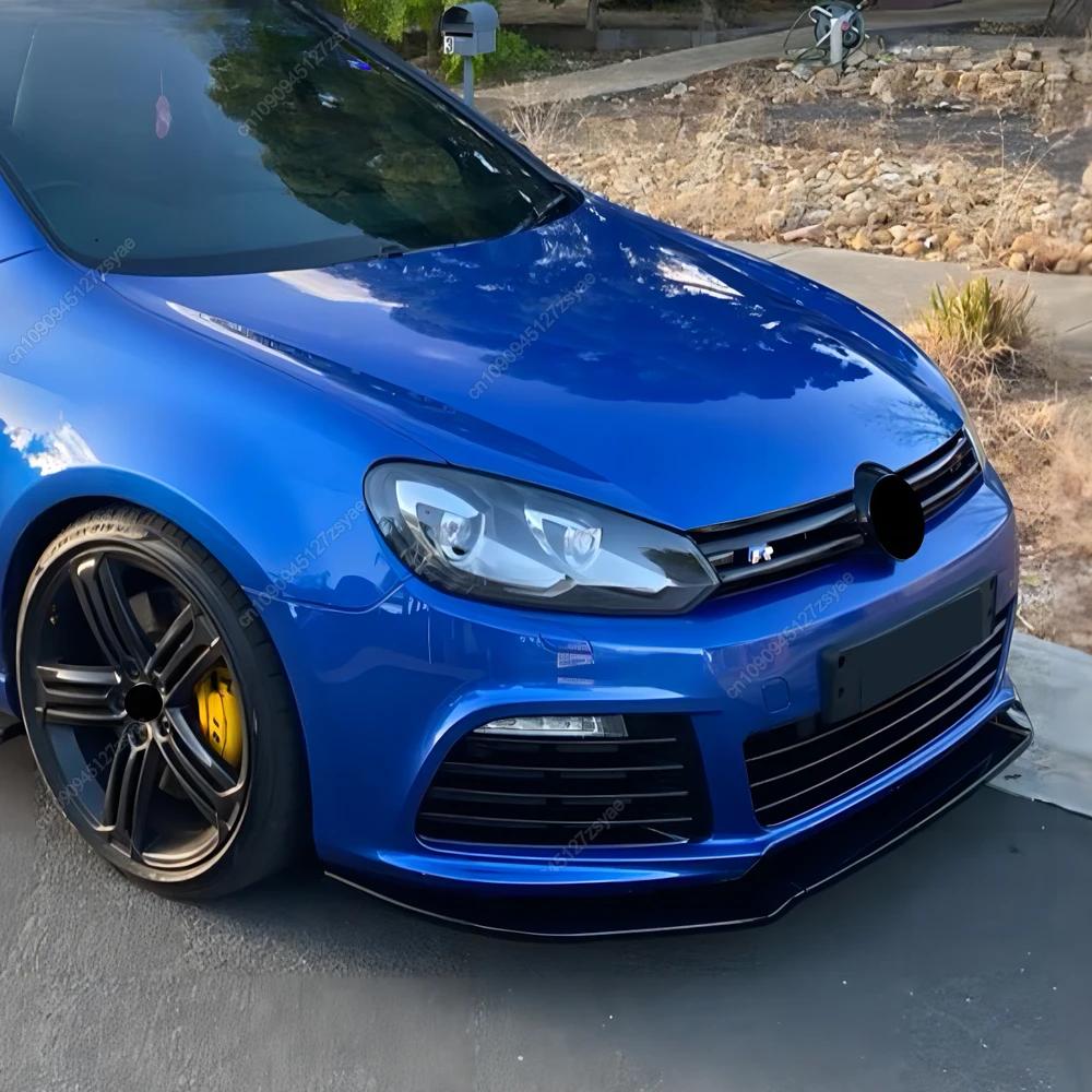 Front Bumper Lip Spoiler Splitter Diffuser Deflector Canard Spoiler For Volkswagen Golf 6 MK6 R R20 2008-2013 Body Kits Tuning
