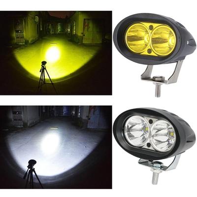 20W motosiklet bisiklet far parlak LED sürüş sis spot lambası beyaz sarı araba aksesuarları otomotiv çalışma lambaları