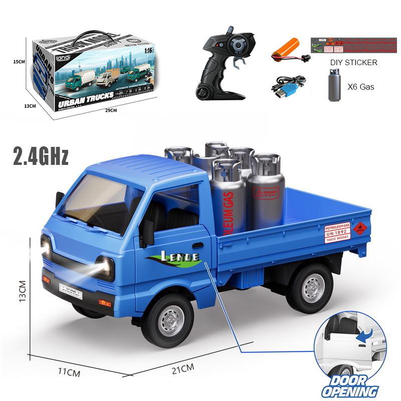 RC Truck Drift Car 2.4G Remote Control transport vehicle Cars Trucks with door open lights sounds Toys for Boys Kids Children