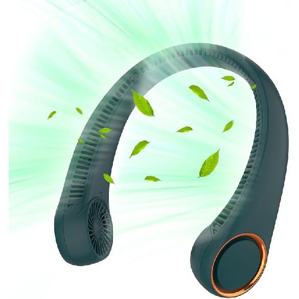 Portable Neck Fan, Hands Free Bladeless, 360° Cooling Personal Fan,Wearable Quiet Fan for Outdoor Indoor, Birthday Gifts for Men Women Mom Dad,