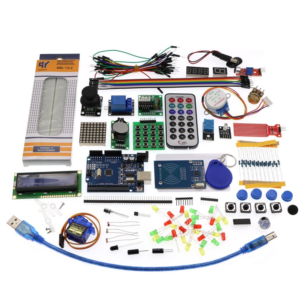 Starter Learning Kit for UNO R3 Development Board, Stepper Motor Learning Kit 2 Main Boards
