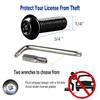 Aootf Anti Theft License Plate Screws- Black Bolts For Locking Car Tag, Frame And Cover, Mounting Hardware Kit For Front/Rear, M6 Stainless Steel