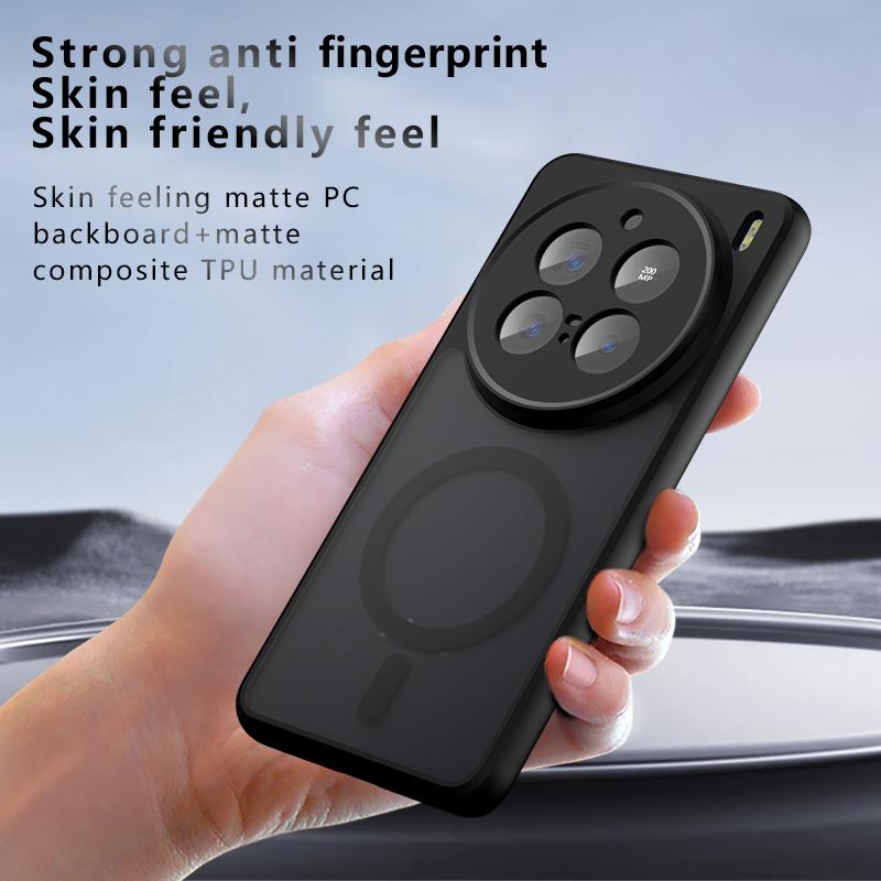 For Vivo S19 S18 Pro Matte Anti Fingerprint Shockproof TPU Magnetic Case Anti-drop Non Yellowing Back Cover Casing Shell
