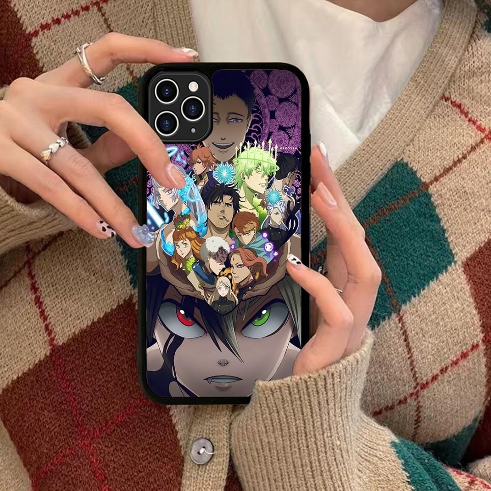 Black Clover Phone Case Silicone PC+TPU For For IPhone 11 12 13 14 15 16 Plus Pro Max Cover