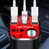 Multi-function Vehicle Power Inverter 12V/24V to 220V Power Converter LED Display Socket for Car Travel Camping Power Supply