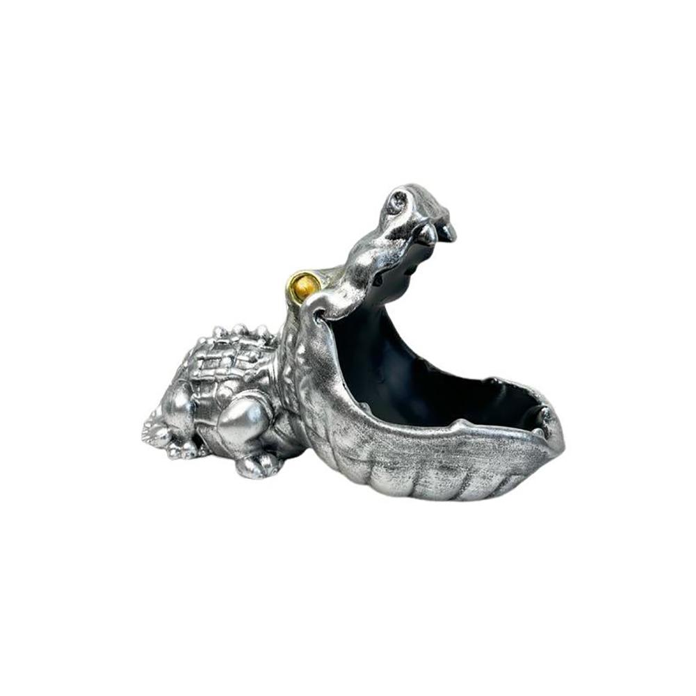 Alligator Statue Key Bowl, Fun Animal Statue Decorative Candy Bowl, Resin Animal Sculpture Desktop Ornament For Entrance Cabinet Home Decoration