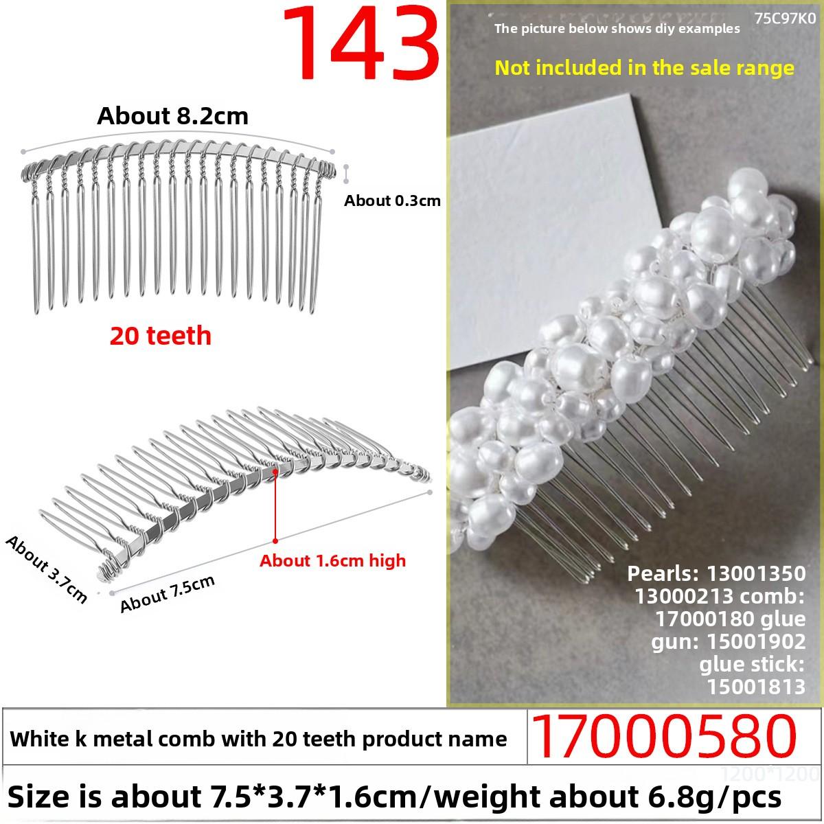 

8-зубцовая металлическая вставка расческа скрученная расческа корона расческа железная вилка расческа аксессуар 17000580X#(1pc) розовый