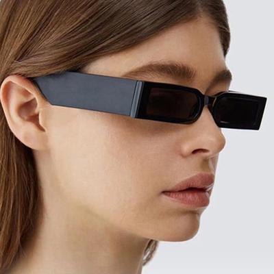 Vintage Small Hip Hop Glasses Rectangle Women'S Square Sunglasses Retro Style Fashion Brand Design Sunglasses Modern Uv400