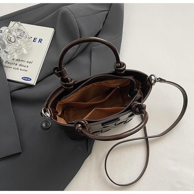 IELGY Bucket Bag Autumn Winter All-Match Fashion Niche Cross-Body Retro Handbag