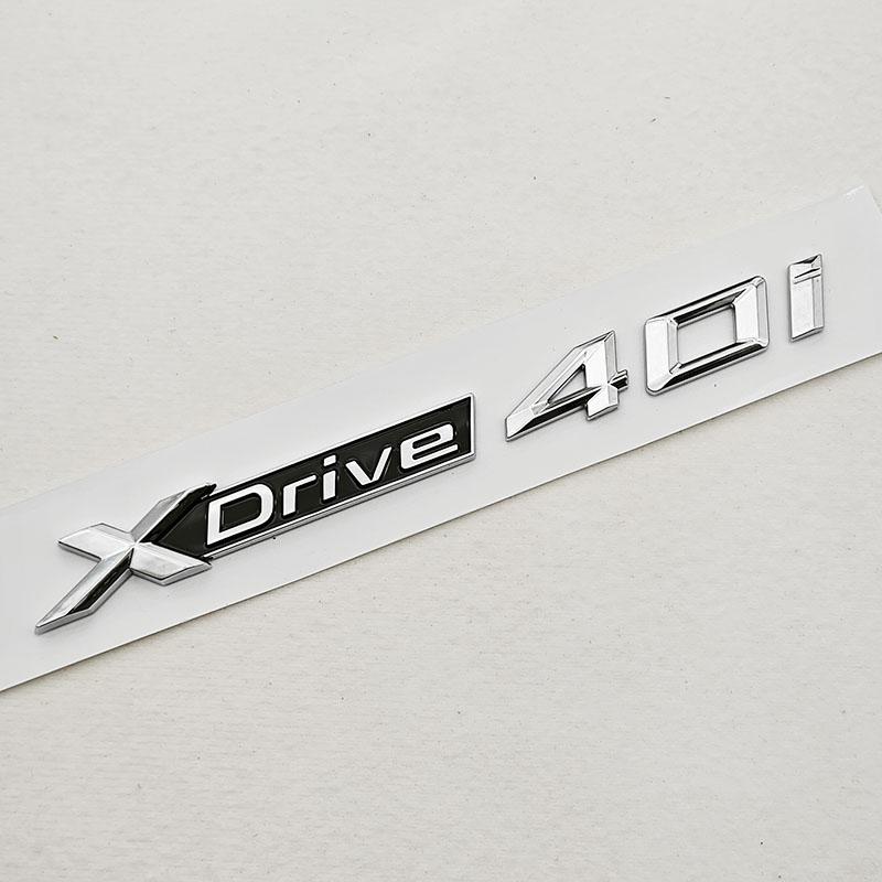 3D ABS Car Letters Logo XDrive 40i 40d Rear Trunk Badge Side Fender Emblem Decals For BMW X3 X4 X5 X6 X7 Exterior Accessories
