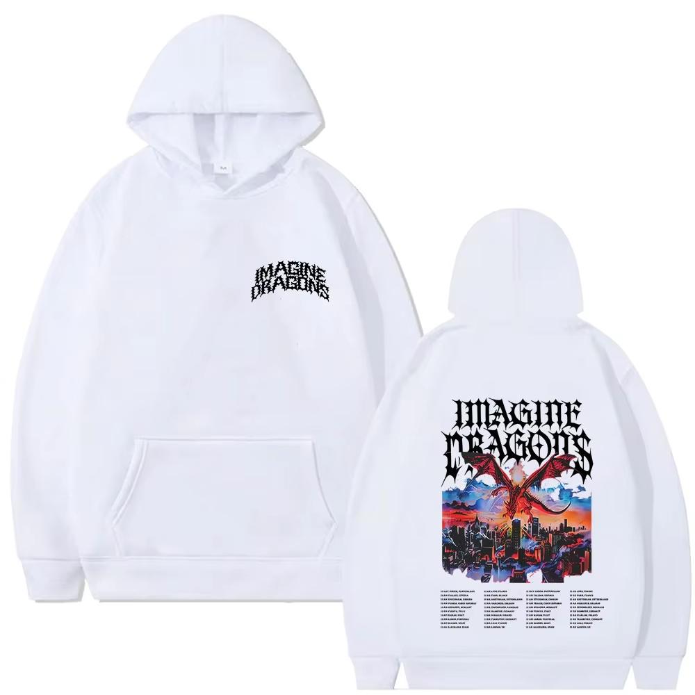 Imagine Dragons Band Loom World Tour 2025 Hoodies – Herren Damen Rock Punk Gothic Streetwear Herren Casual Fleece Oversized Hoodies
