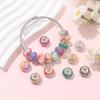7/14/21pcs resin macroporous beads, various European beads, transparent spacer beads, flower beads, jewelry making, DIY crafts, bracelets,