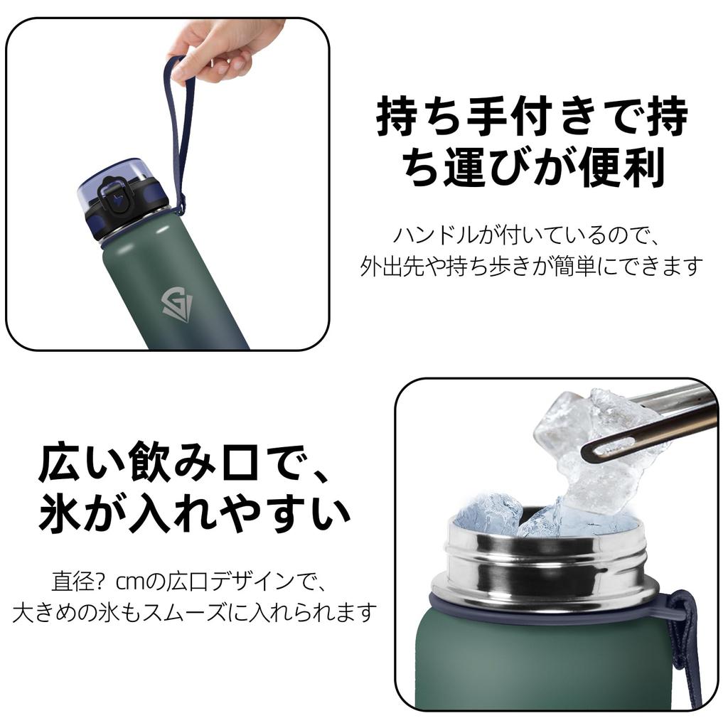 500ml Water Bottle for Direct Keeps Hot or Vacuum Easy To Stainless Suitable for Boys and Outdoors Kids, Carbonated, Drinking, Lightweight, Portable,