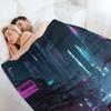 Cyberpunk Night City Art #6 Wohndecke Für Dekorative Sofas Sommerbettwäsche Decken Für Betten Flauschige Decken