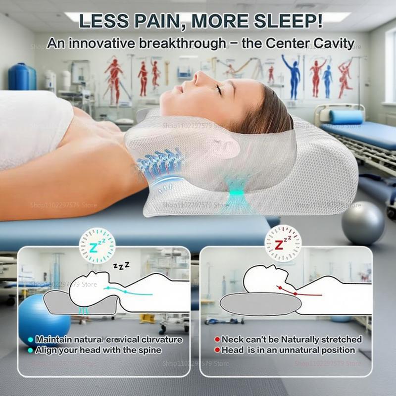Cervical Support Pillow Memory Foam Neck Pain Relief Pillow for Neck and Shoulder Comfort Ergonomic Cervical Cushion for Sleep