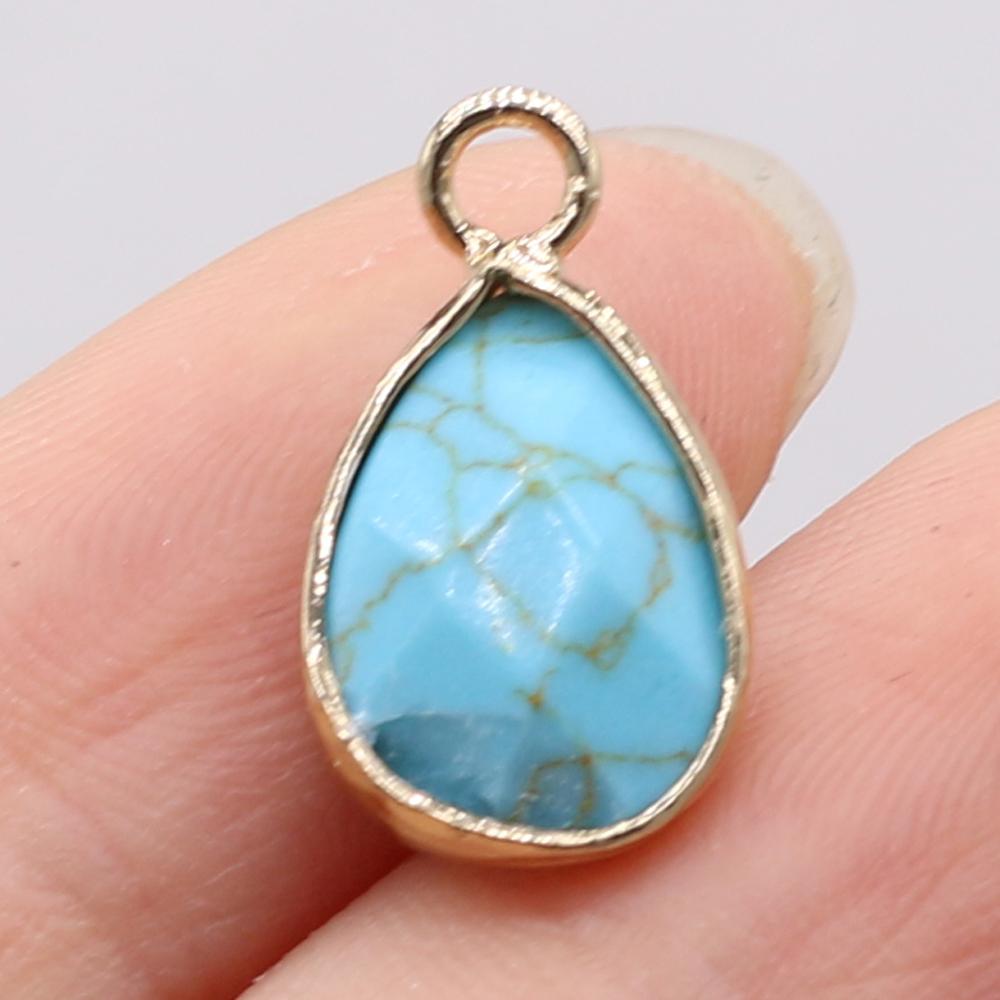 

1 шт., маленький натуральный камень, кристалл, подвеска в форме капли, мужские и женские подвески для изготовления ювелирных изделий, аксессуары «сделай сам», 10x18 мм 10x18mm