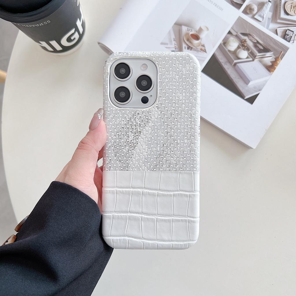 Romantic mermaid splicing elegant crocodile iPhone case 16e/16PRO cooling iPhone14promax half
