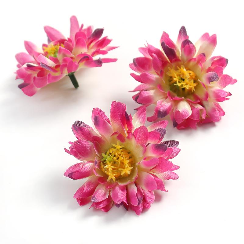 5/10Pcs 6cm Artificial Silk Flower Head Luxury Home Room Decor Halloween Christmas Decor DIY Garden Gift Accessory Wedding Decor