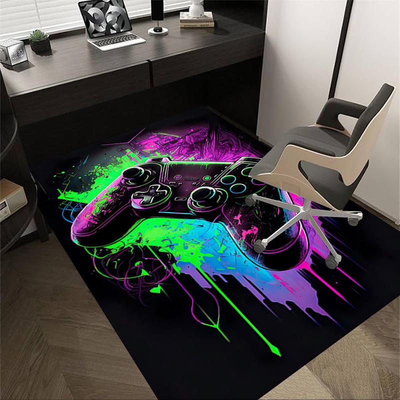 

1PC Gamepad Neon Extra Large Non-Slip Floor carpet, Office, family, bedroom, Studio - Large Area Rug,Longlasting Material-K0338 60cm by 90cm