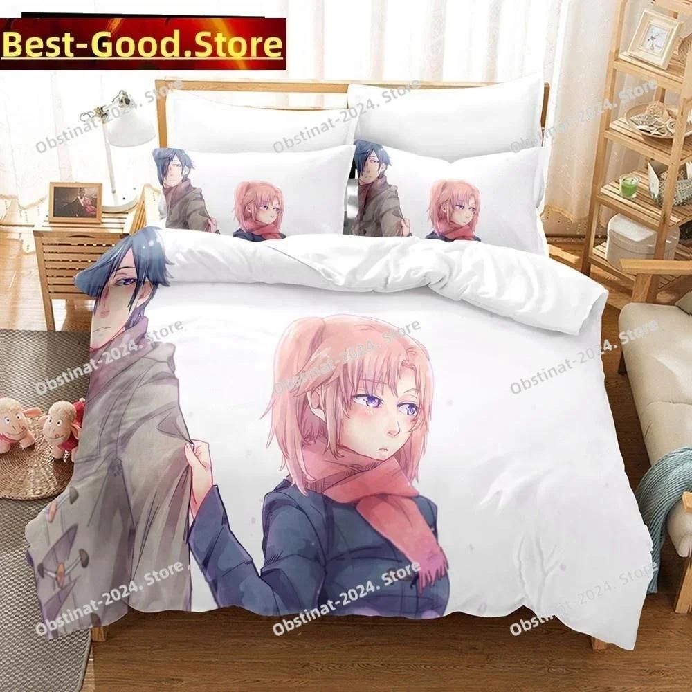 Engaged to the Unidentified Anime Bedding Set Print single Comforter Quilt Duvet Cover Pillow Case 3 Pieces Sets Kids Adult Size