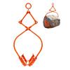 VEVOR 24in Stone Lifting Tongs, 2-Claw Rock Tongs, Heavy Duty Steel Log Tongs, 1100LBS Lifting Capacity, Swivel Log Grapple, Serrated Claw Design