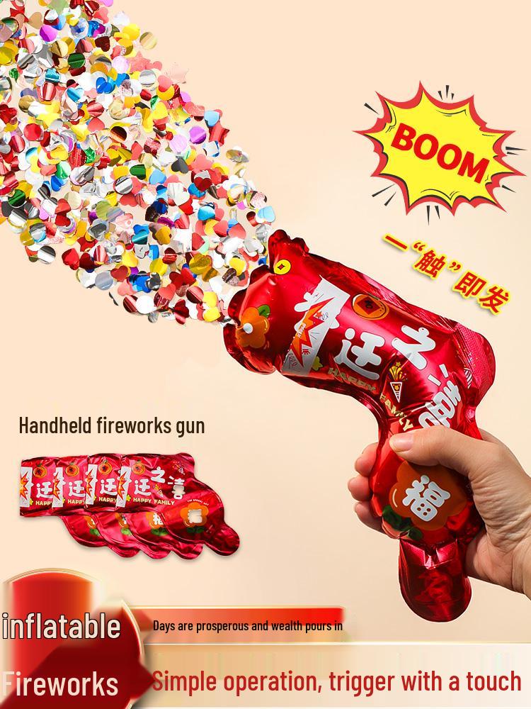 Housewarming Confetti Cannon - Inflatable Handheld Decor for New Home Celebration