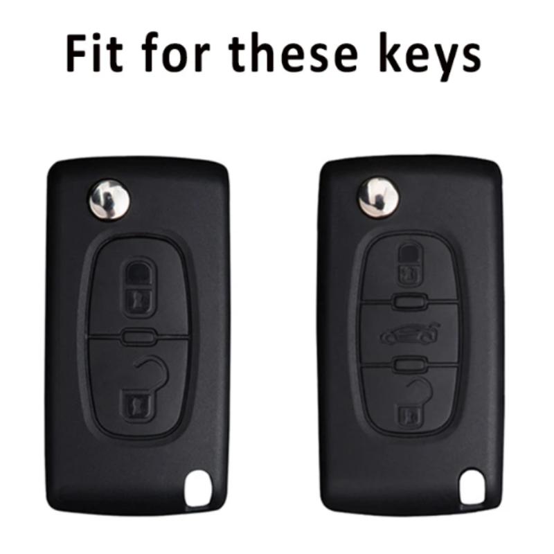 For Peugeot 107 207 307 308 407 607 206 4007 3008 5008 for Citroen C2 C3 C4 C5 C6 C8 2/3 Buttons TPU Car Remote Key Case Cover