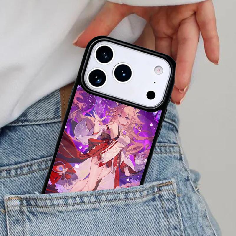Yae Miko Genshin Impact Phone Case for iPhone 17ProMax 12 13 14 15 16e 17 Pro Max Plus Air Cover