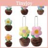 3.9in Small Daisy Potted Plush Doll Bag Pendant Keychain Kids Gift