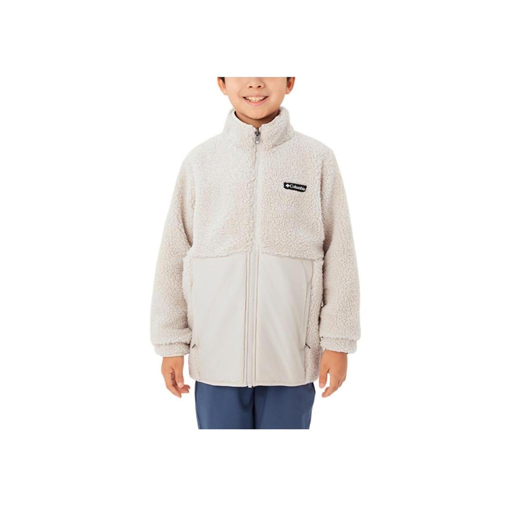 Columbia Solid Color Reversible Fleece Jacket Kids outerwear Off-White AY4576-278