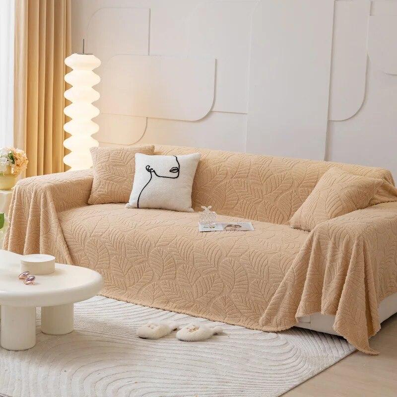 Culoare Solidă Jacquard Catifea Secțională Husă de Sofa Iarnă Super Moale Pluș Husă de Sofa Gros Non-alunecare Huse de Canapea pentru Camera de Zi