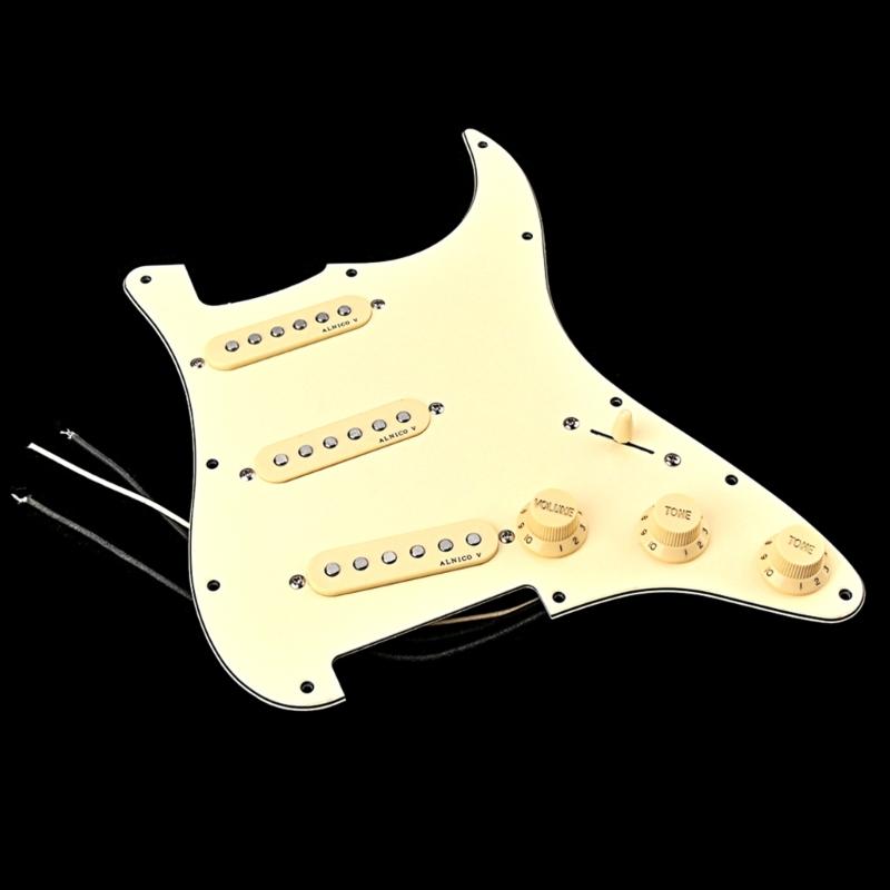 Loaded Prewired Pickguard 11 Holes Electric Guitar Single-Coil Pickup Pickguard Prewired Scratch Plate Replacement