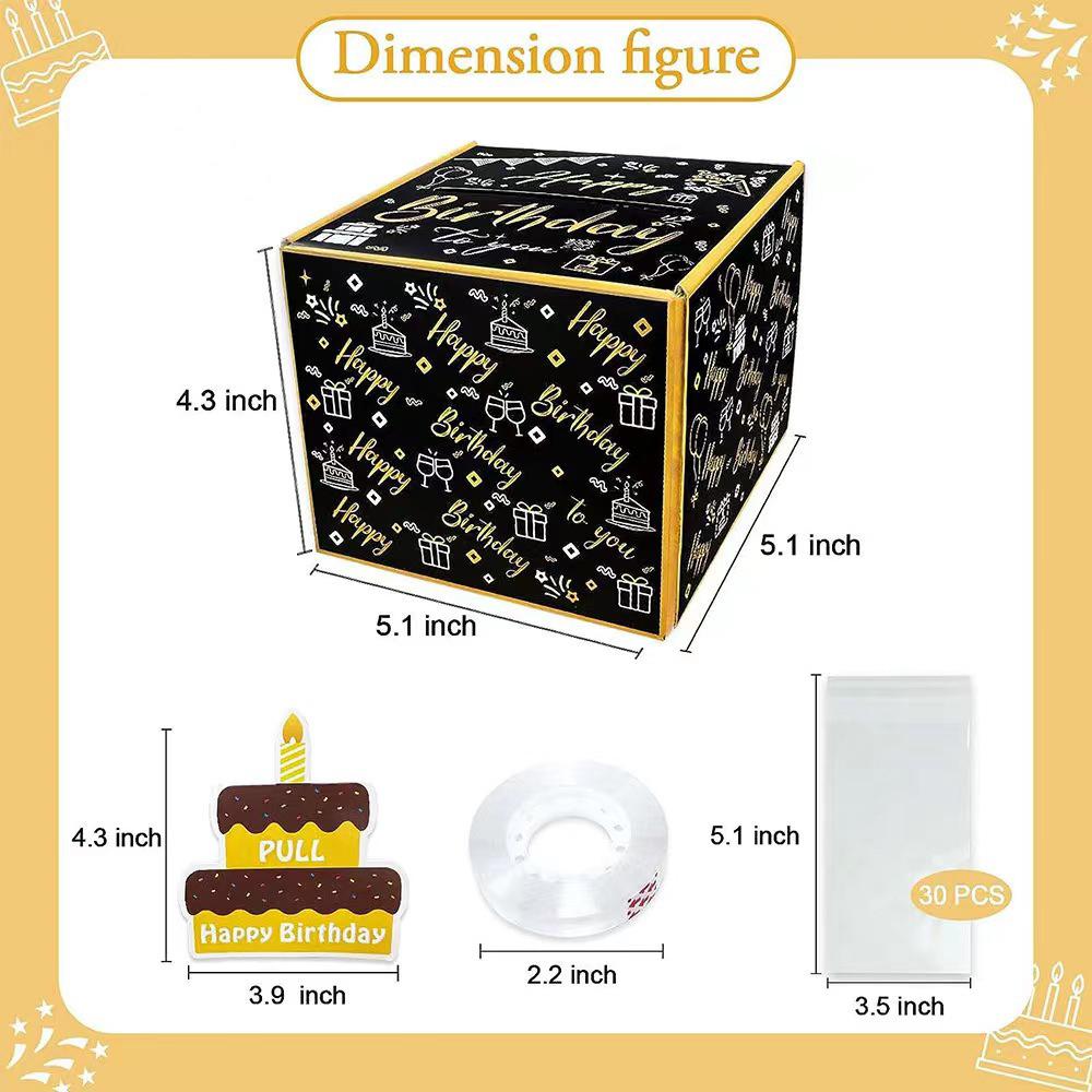 Tirelire De Noël Pour Cadeau En Espèces Avec Amovible, Boîte Surprise Joyeux Anniversaire De