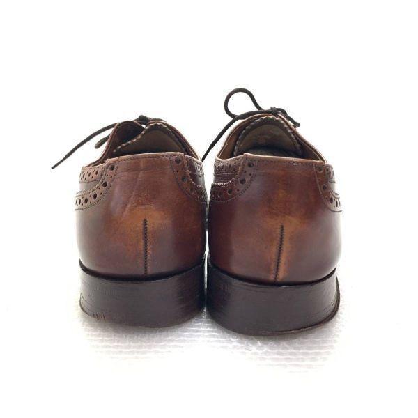 Loake England Vintage Full Brogue Wingtip Lederschuhe Braun 7 25.5(GEBRAUCHT)