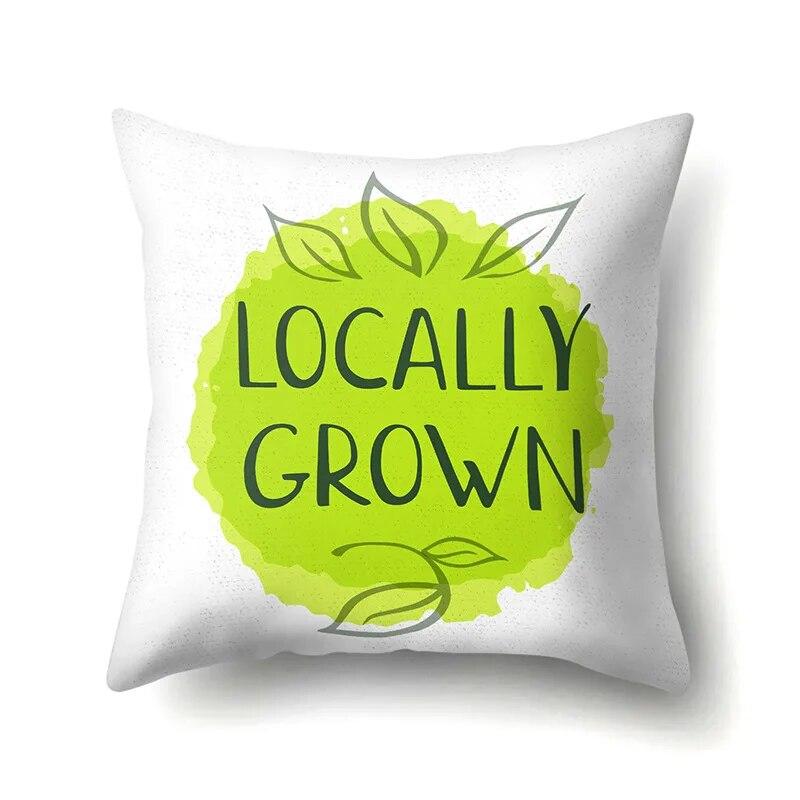 

Наволочка с зеленым словом, подголовник, офисная поясная подушка для дивана, чехол для подушки 40x40cm