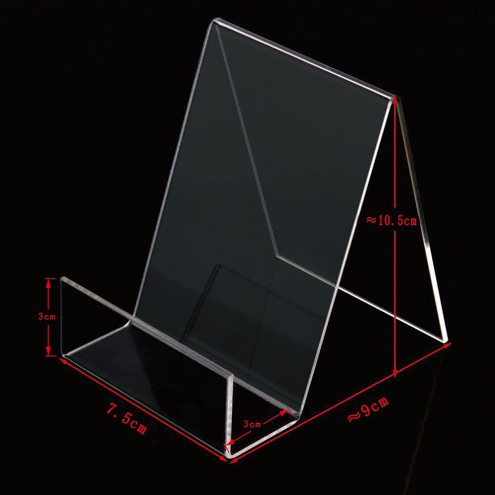 Minimalist Acrylic Book Holder Multi Functional Transparent CD Display Rack Portable Mobile Phone Support Desktop Use