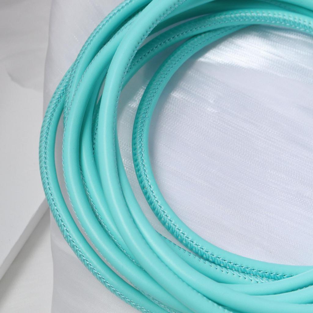 PU Leather Round Handle Strap with Lock Edge Stitching - DIY Traction Weaving Ornament E18