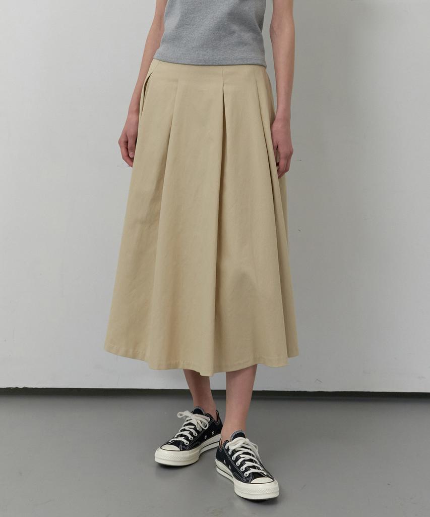 G And Gb Cotton Coconut Skirt_Beige