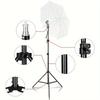 Metall Aluminiumlegierung Lichtstativ Fotografie Tragbares Stativ mit 1/4 Schraube für Softbox LED Ringleuchte Telefonkamera