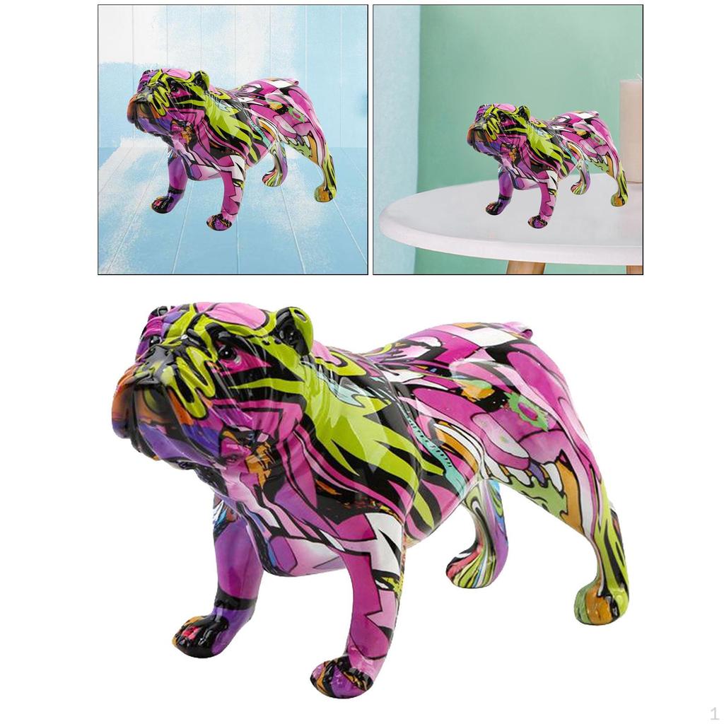 Figuren Skulptur Ornament, Nordischer Stil Malerei Hund Tiere Dekorative Harz Handwerk, für Schreibtisch