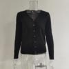 Jesień Nowy Slim Fit Casual Dzianinowy Kardigan Kobiety Moda Vintage Luźny Sweter z Dekoltem w Serek Kurtka Damska Zimowa Odzież Eleganckie Damskie Kardigany 25065