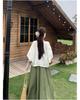 Plus Size Women's Chinese Style Waist-Cinching Camisole Dress & Fairy Cardigan Set