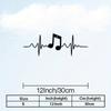 Music Note Heartbeat Metal Wall Art, Music Lover ECG Wall Decor
