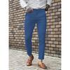Men's Dark Grey Slim Fit Chino Pants Cropped Ankle Length Casual Trousers